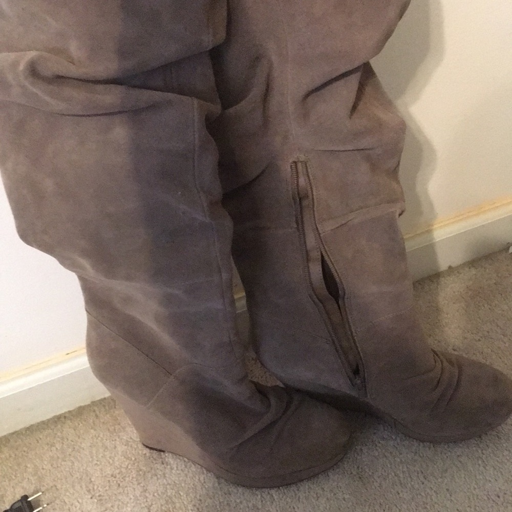 Knee high Steve Madden wedge boots